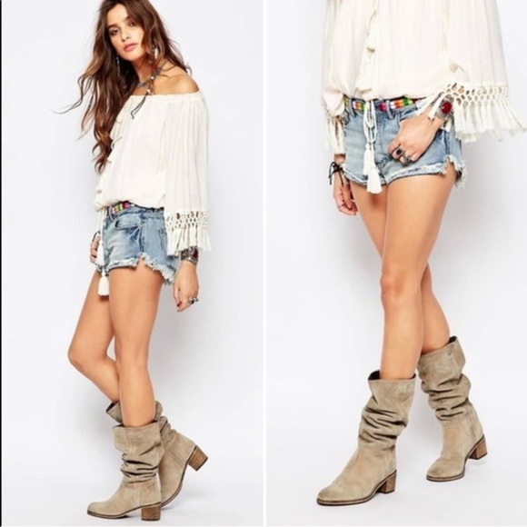 Free People Eliot Embroidered Cutoff Shorts - Picture 5 of 9